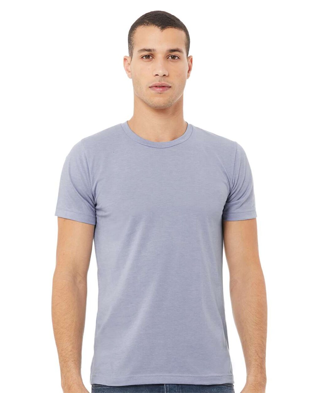 BELLA + CANVAS CVC Short Sleeve Crewneck Jersey T-Shirt for Casual Layering & Custom Printing Essential Tee